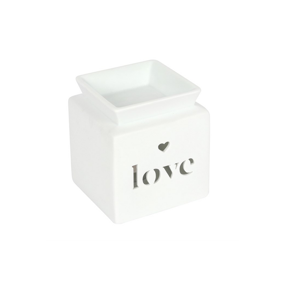 White Love Cut Out Oil Burner