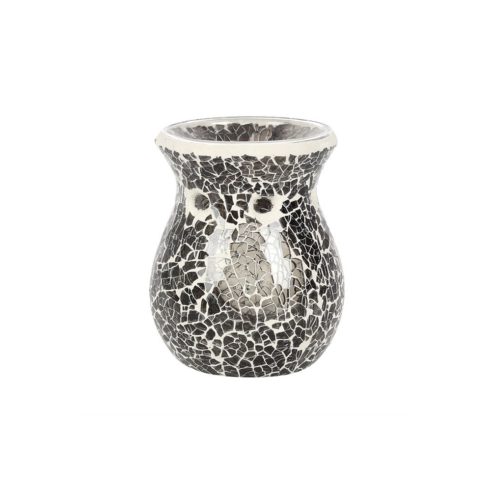 Small Gunmetal Grey Crackle Oil Burner