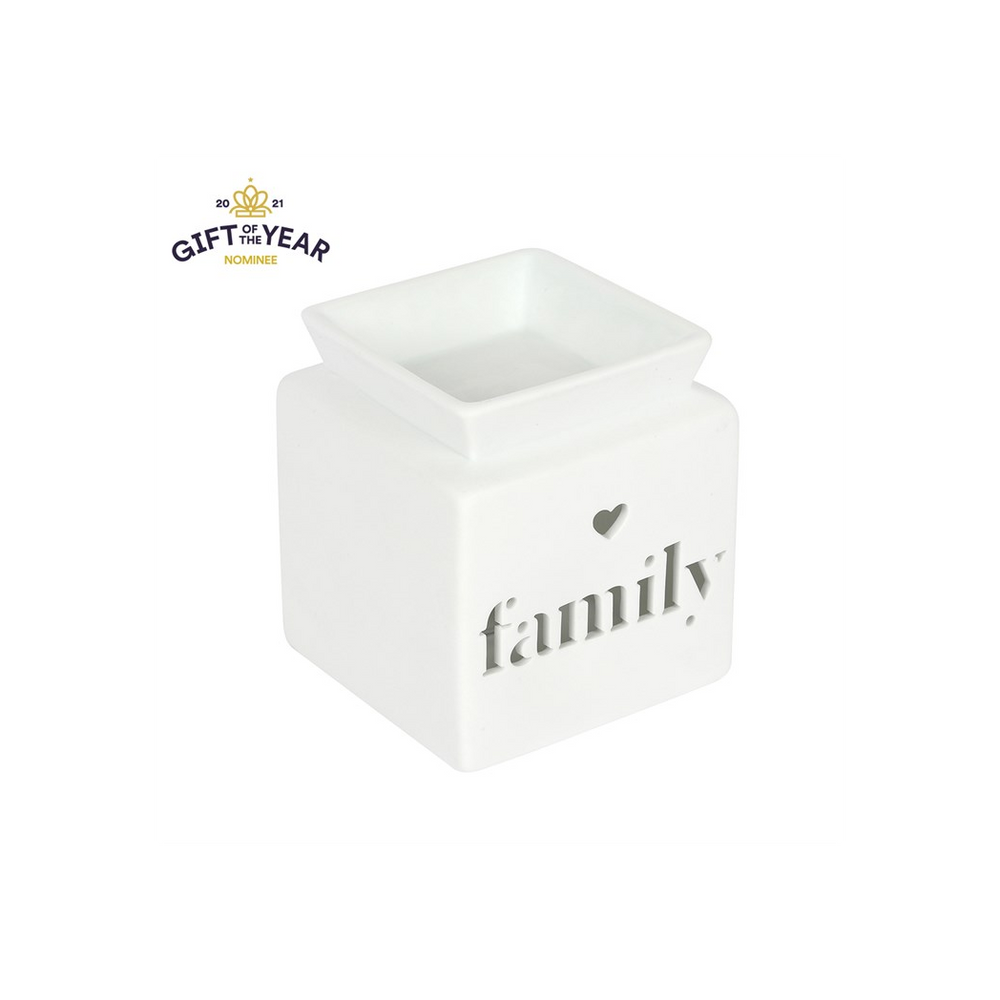 White Family Cut Out Oil Burner