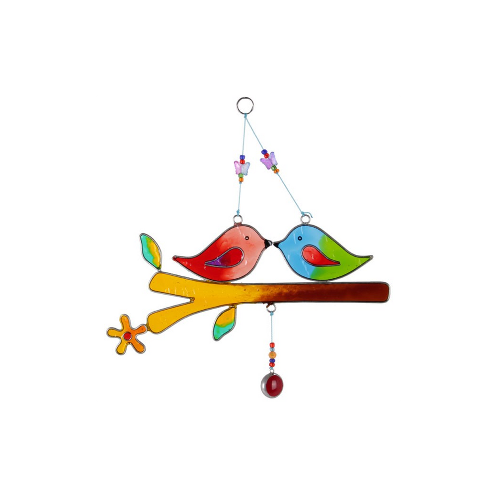 Love Birds On A Branch Suncatcher