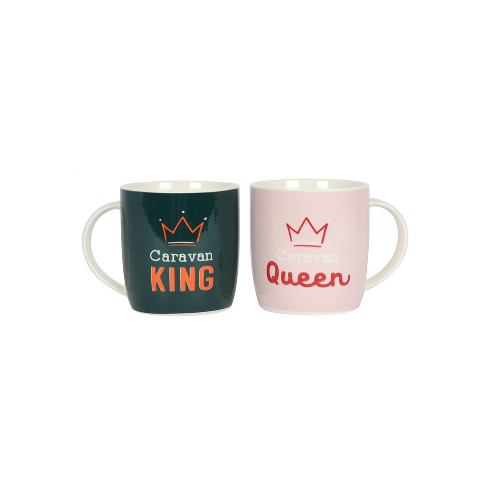 Caravan King and Queen Mug Set