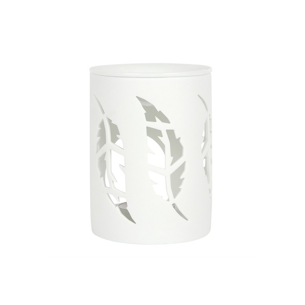 White Feather Cut Out Oil Burner