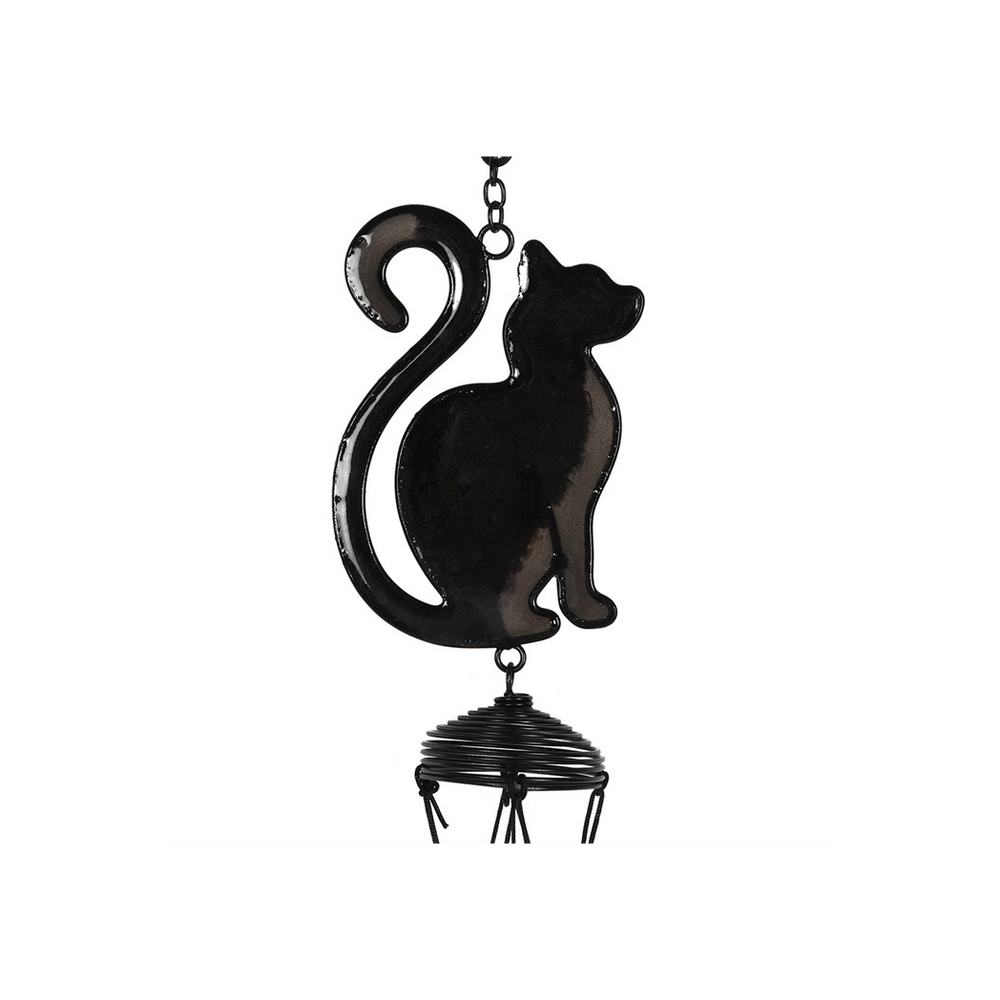 Black Cat Profile Windchime