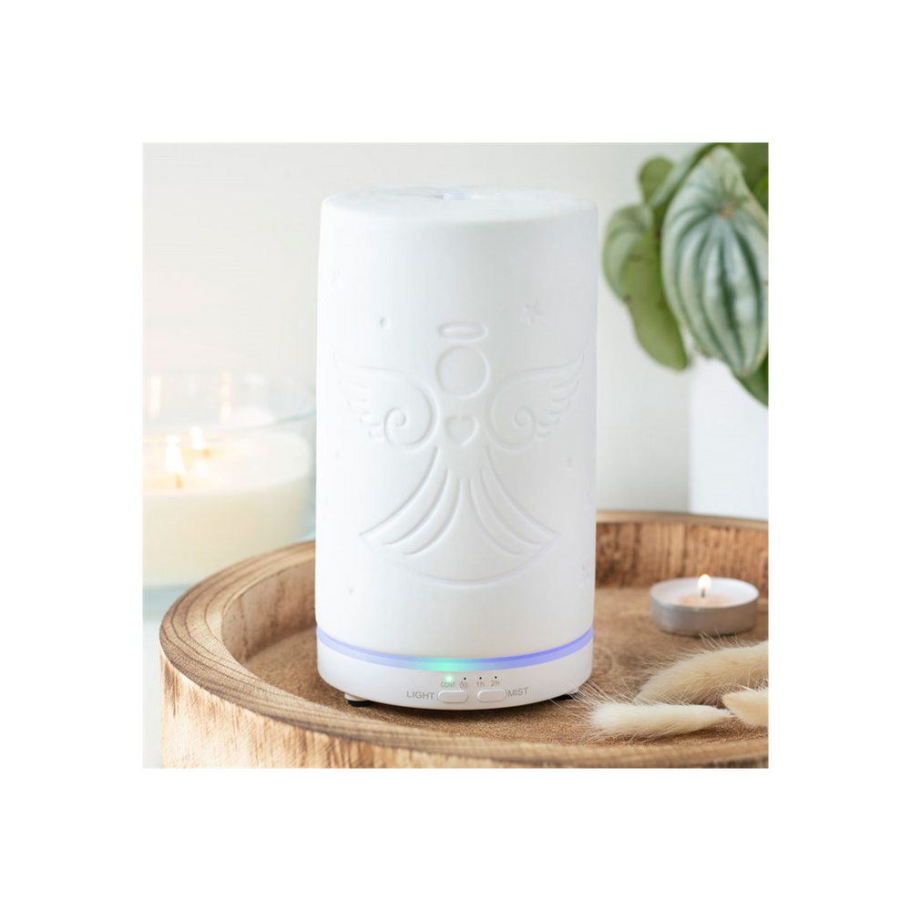 White Ceramic Guardian Angel Electric Aroma Diffuser