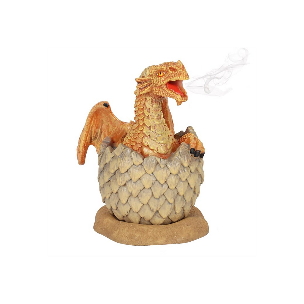 Yellow Hatching Dragon Incense Cone Burner