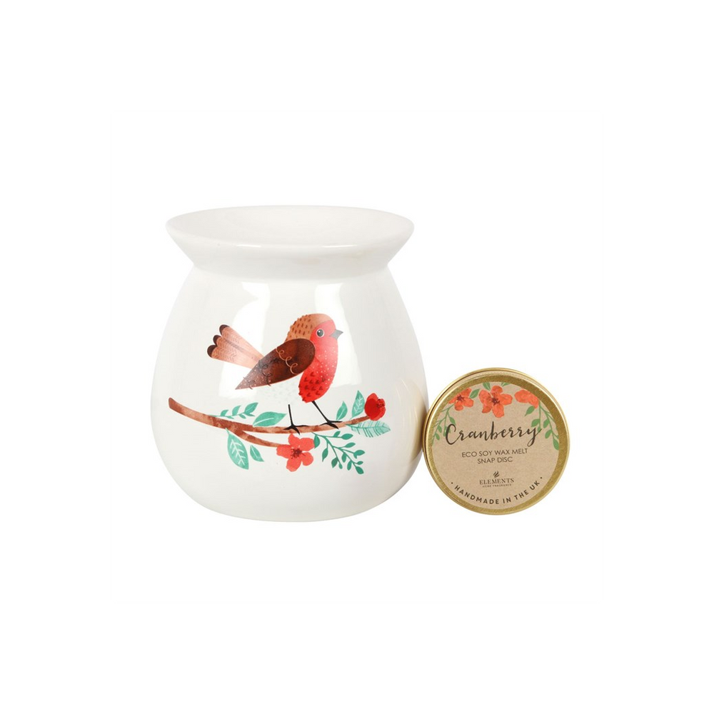 Garden Robin Wax Melt Burner Gift Set