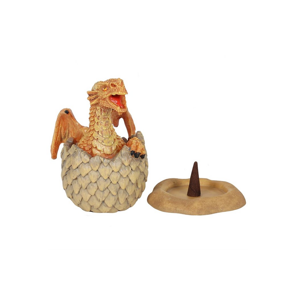 Yellow Hatching Dragon Incense Cone Burner