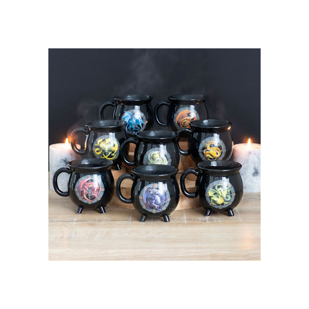 Imbolc Colour Changing Cauldron Mug by Anne Stokes