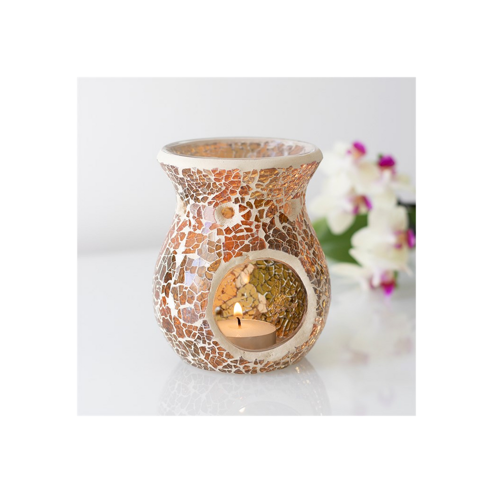 Small Brown Crackle Oil Burner