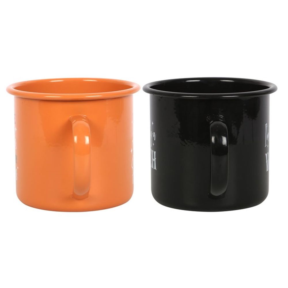 Set of 2 Witchy Enamel Mugs